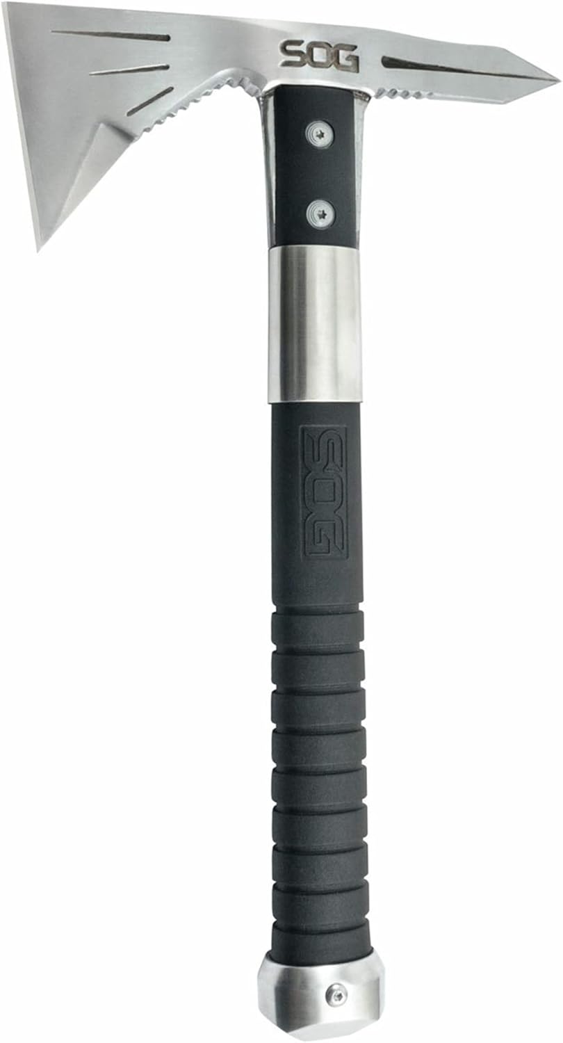 SOG Tomahawk Tactical Hatchet - Voodoo Hawk Mini Tactical Axe, Throwing Hatchet w/ 2.75 Inch Blade for Survival Sports and Camping Axes (F182N-CP)