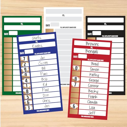 Blue Football Scratch Off Strip Cards - Super Bowl Betting Game - 100 Pack