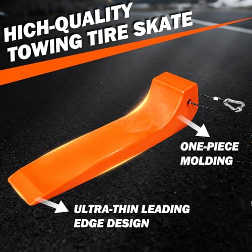 YATOINTO Tire Skates for Car Haulers Flat Beds & Wreckers - Orange 4 Pack