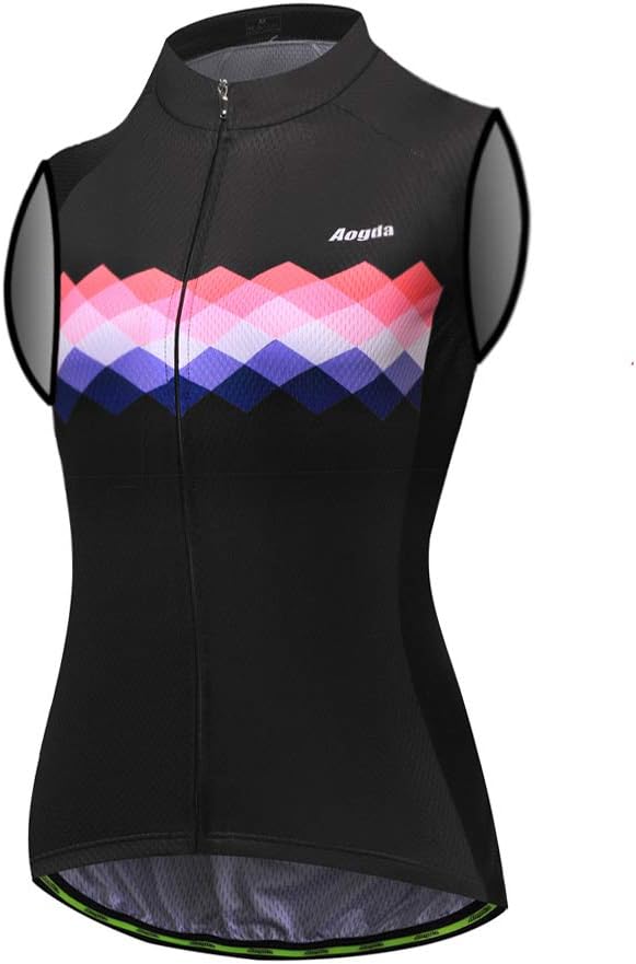 Aogda Sleeveless Cycling Jerseys Women Bike Tops Team Biking Shirts Bicycle Vests Clothing
