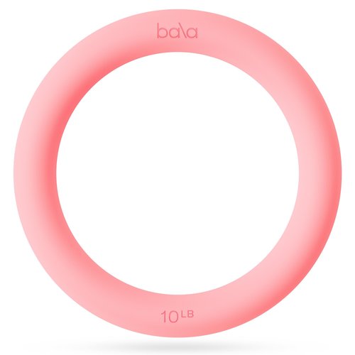 Bala Power Ring, 2-in-1 Kettlebell & Dumbbell, 10lb (Blush) - Full Body Home Gym Workout Equipment for Strength Training, HIIT, Pilates, & Aerobics Exercises - Fitness Equipment for Working Out