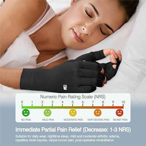 Arthritis Compression Gloves, Super Soft and Seamless Arthritis Gloves for Carpal Tunnel Pain Relief Gloves for Men & Women (M)