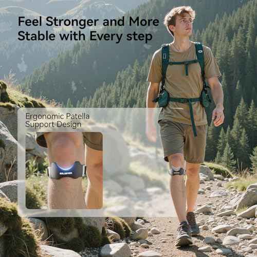 Patellar Tendon Support Strap [Stronger Support & Non-Slip] Knee Brace Patella Band for Running Hiking Basketball Gym Fitness Tennis Badminton Cycling