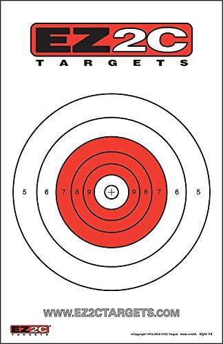 EZ2C 5-Pack Bright Gun & Rifle Paper Targets - Highly Visible 11" x 17" Shooting Targets for Range & Outdoor Use