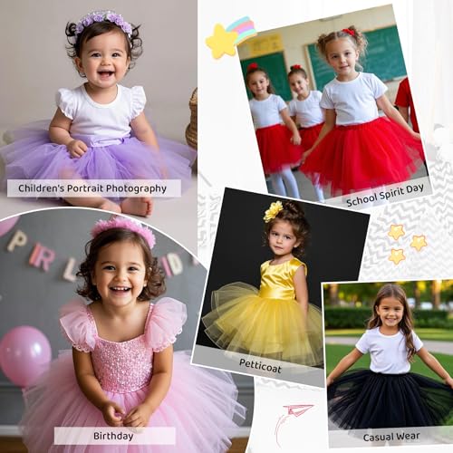 Toddler Girls Sparkly Tutu Skirt 2-8 Years Black Halloween Costume Variation