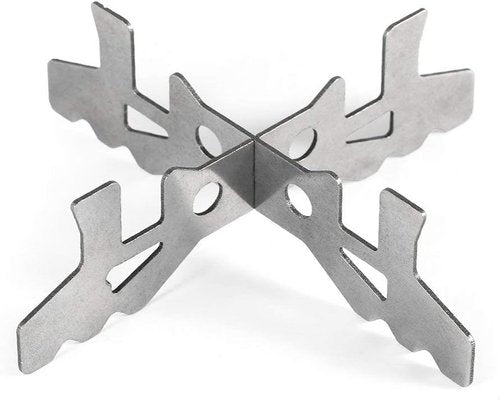 Lixada Stainless Steel Alcohol Stove Rack Cross Stand Outdoor Camping Stove Stand Support Rack (20g)
