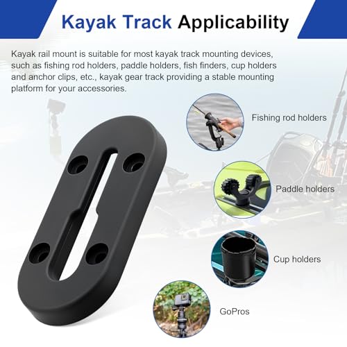 4 Inch Kayak Track Mount Rail Kit for Accessories - Durable ABS Construction