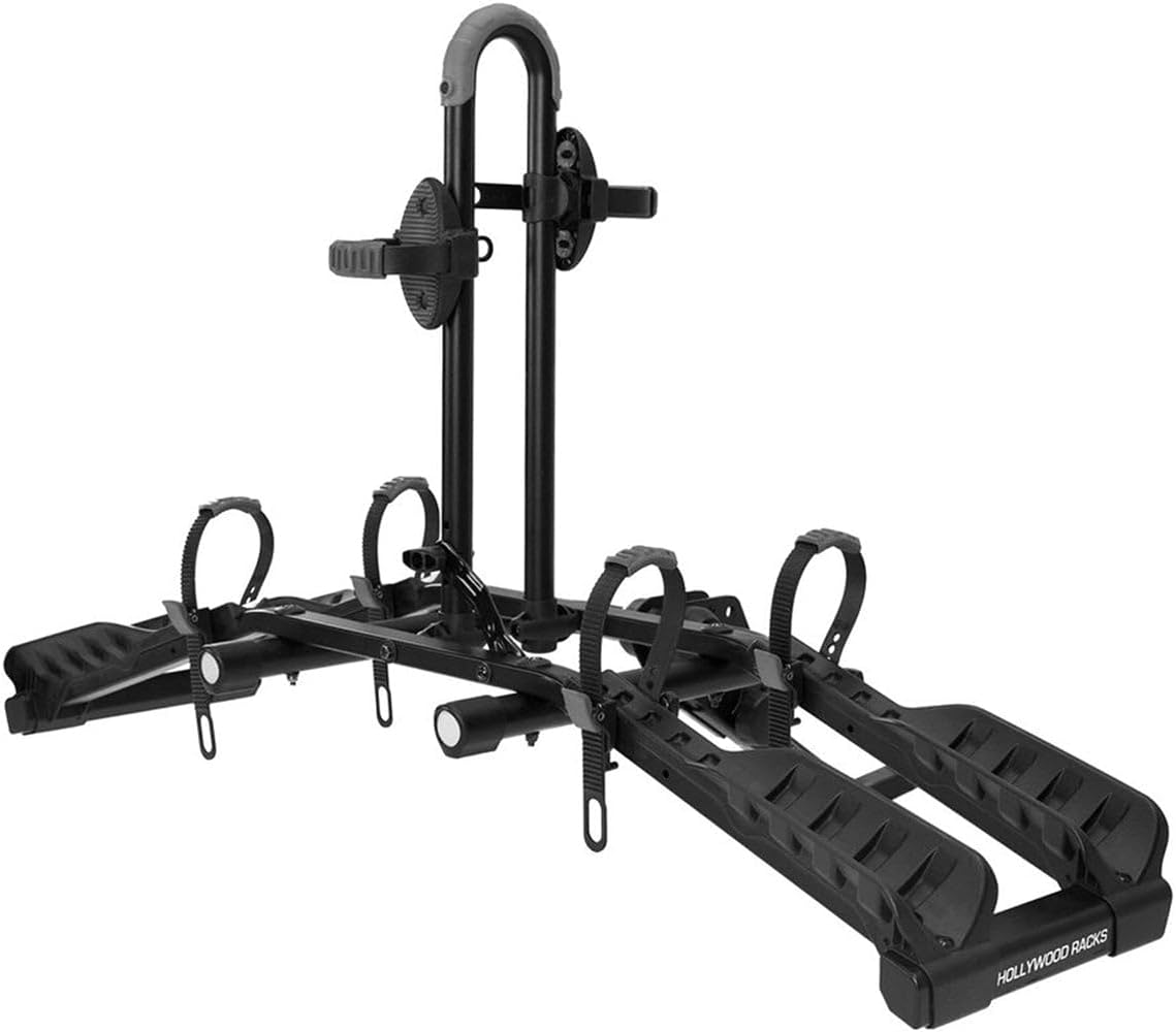 Hollywood Racks Destination 4 Hitch Bike Rack, Lightweight, Black - Platform Style Bike Rack for Car Carries up to 4 Bikes for Safe, Secure Transport - Fits Most Bike Styles, Sizes and Models