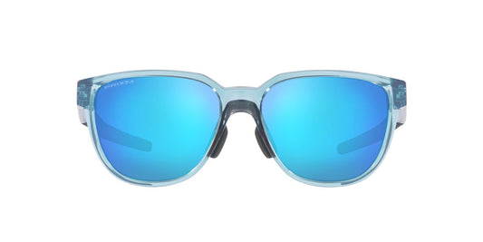 Oakley Men's OO9250A Actuator Low Bridge Fit Rectangular Sunglasses, Transparent Stonewash/Prizm Sapphire, 57 mm