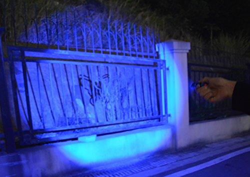 Blue LED Long Range Flashlight for Night Fishing and Hunting - 3 Modes, 150+ Yard Beam, Waterproof