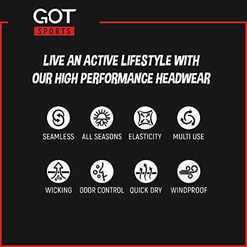 GOT Sports Tube Bandana - Neck Gaiter for Women Men, Face Mask, Neck Wrap, Head Scarf, Curly Hair Sleep Protection