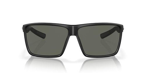 Costa Del Mar Men's Rincon Fishing and Watersports Rectangular Sunglasses, Matte Black/Grey Polarized-580G, 63 mm