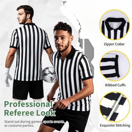 Okxiri Unisex Referee Shirt Large - Sports Officiating Uniform for Men & Women