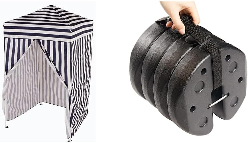 Impact Canopy 4' x 4' Portable Dressing Room, Pop Up Portable Changing Room, Navy Blue / White