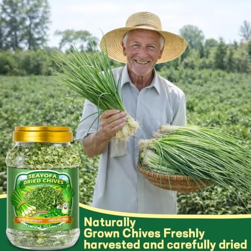 Dried Chive Flakes - Natural Seasoning for Soups & Cooking, 4.3 oz