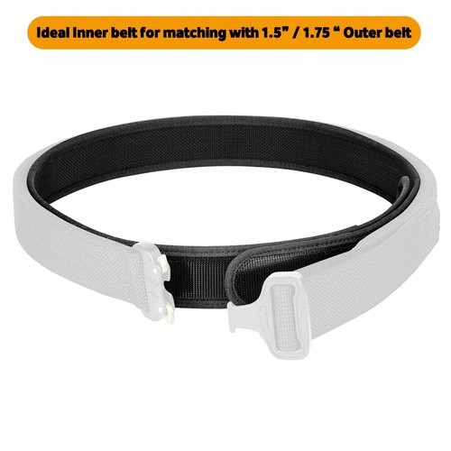 KRYDEX Tactical Inner Belt Injection Hook Liner Duty Belt (Black, S)