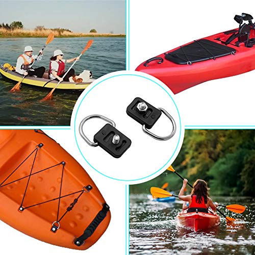 Kayak Deck Rigging Kit with 8ft Bungee Cord, D Rings, Hooks & Screws