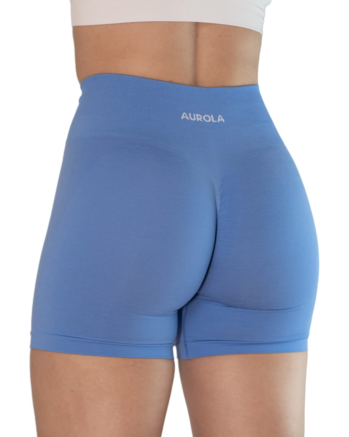 AUROLA Intensify V2.0 Women's Workout Shorts Athletic Running Shorts, Seamless High Waist Sport Gym Yoga Shorts 3.6 Lavender Lustre