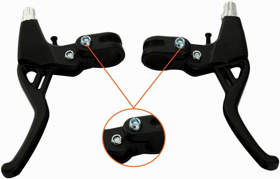 BicycleStore® 1 Pair Universal Aluminum Alloy Bicycle Brake Handle Mountain Road Bike Brake Lever Diameter 22mm(Black)