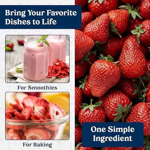 Augason Farms Freeze Dried Sliced Strawberries Can - Gluten Free Snack for Baking, Smoothies, and Emergency Storage - Healthy Individual Fruit Snacks ? 6.5 Ounces (18 Servings)