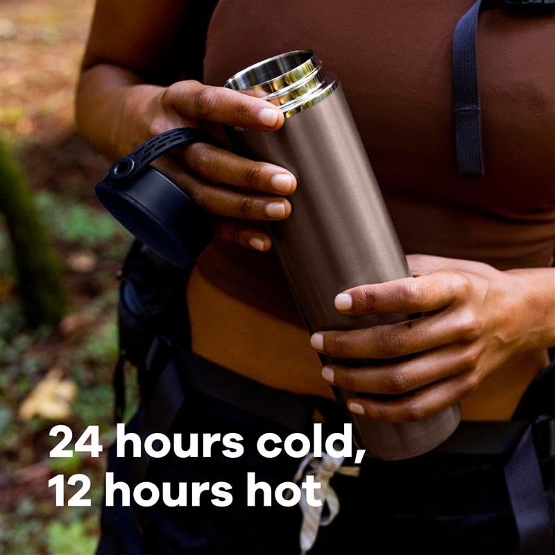 Lightweight 32 Oz Trail Series Water Bottle with Wide Flex Cap - Obsidian