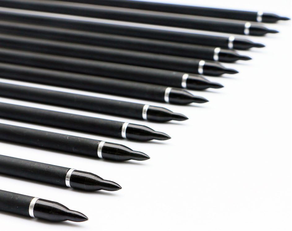 30Inch Carbon Arrow Practice Hunting Arrows with Removable Tips for Compound & Recurve Bow(Pack of 12)