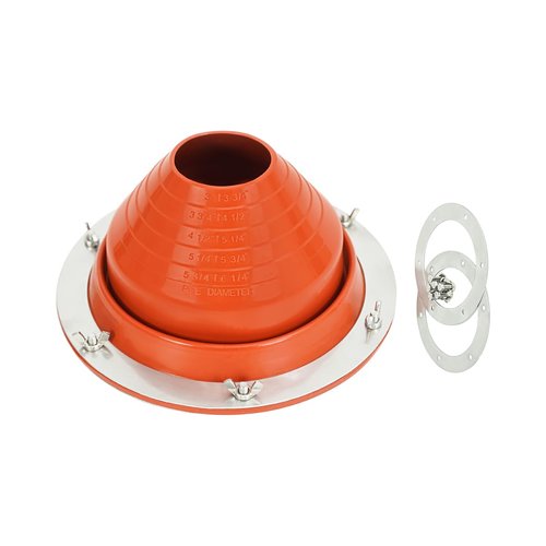 RXQNN Silicone Tent Stove Jack Kit Fitting Pipe OD 3" to 6-1/4", Flexible High Temp Stove Jack Kit for Bell Tent/Yurt/Wood Burner (#4 (Pipe OD 3" to 6-1/4"))