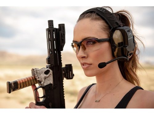 Walker's Razor Slim Low Profile Electronic Ear Muffs Flat Dark Earth with Free Walkie Talkie