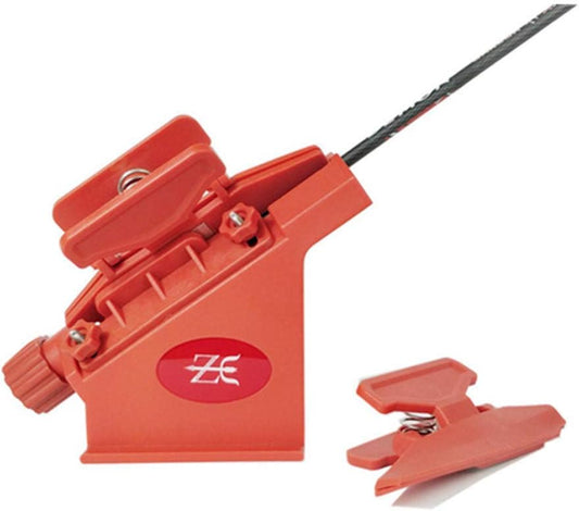 Fletching Tool Jig with Right Straight and Helix Clamps for DIY Archery Arrows Feathers Vanes (Red)