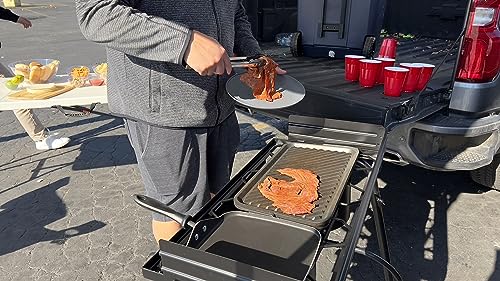 Flame King 200,000 BTU Propane Burner Gas Stove Heavy Duty Turkey Fryer/Camp Cooker, Portable with Stand Great for Outdoor Cooking, Home Brewing & Canning