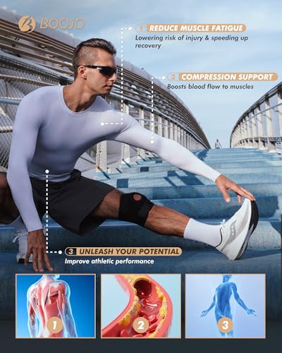 Men's Compression Long Sleeve Shirt - Black Workout Base Layer Athletic Top