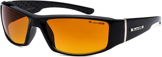 HD Xloop Black Sunglasses Wraps Cycling Motorcycle Biker Fishing Boat Golf