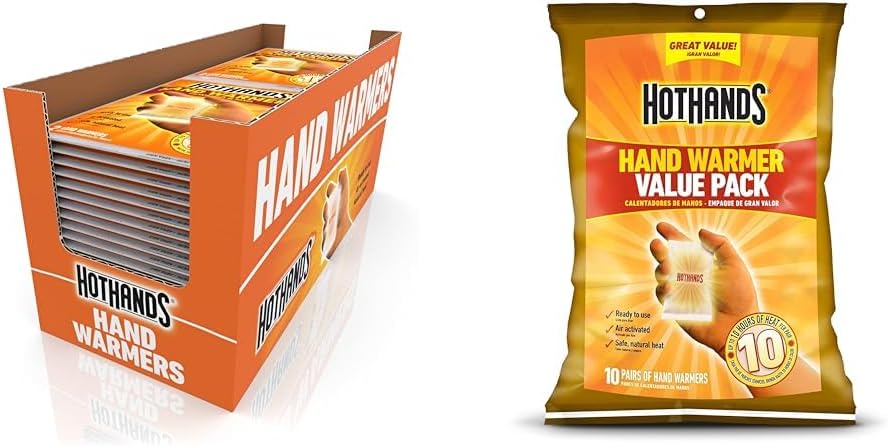 HotHands Hand Warmers - Long Lasting Safe Natural Odorless Air Activated Warmers - Up to 10 Hours of Heat - 40 Pair