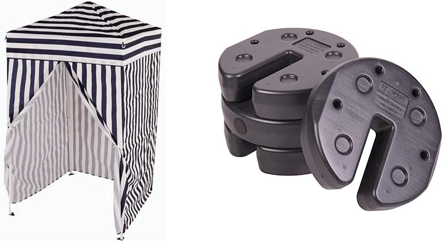 Impact Canopy 4' x 4' Portable Dressing Room, Pop Up Portable Changing Room, Navy Blue / White