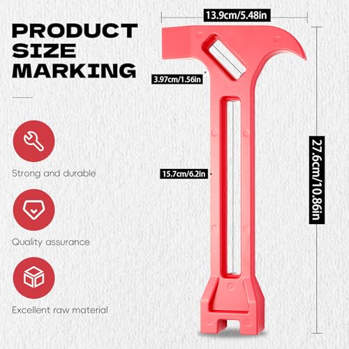 4-in-1 Emergency Tool ? Gas & Water Shut Off Wrench, Non-Sparking Pry Bar, Earthquake Survival Tool ? Firefighter-Designed, for First Responders & Home Safety£¨Red£©
