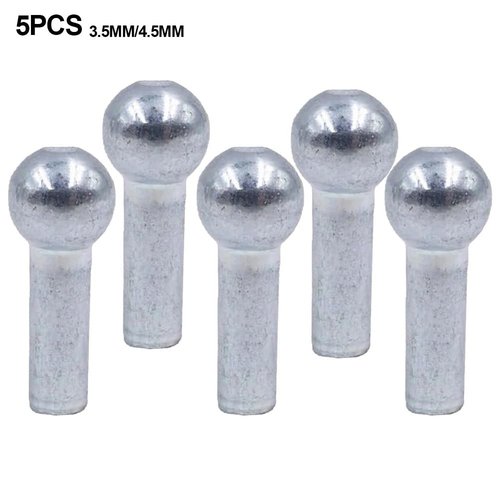 SquEqu 5 Pack Pulley Cable End Terminals Metal Ball Stopper Joint Lugs Attachment Parts for Gym Weight Lifting Machine Fitness Equipment Running (for Diameter 5mm Wire)