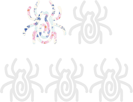 5pcs Giant Sublimation Blanks Acrylic Paper Clips, 3.15x3in Jumbo Funny Spider Shape Heat Transfer Paperclips DIY Prank Gifts Sublimation Bookmark Fasteners for Office School Home Teacher Use