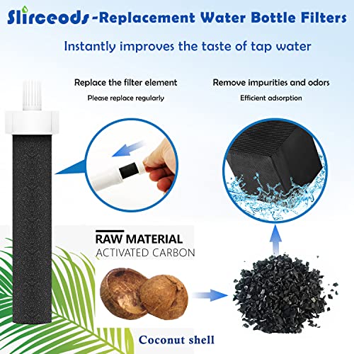 Water Filter BPA Free for Brita Water Bottle - 10 Pack Replacement Filter
