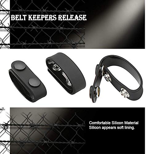 4PCS Duty Belt Keepers for 2¼-Inch Belts Silicon Double Snaps
