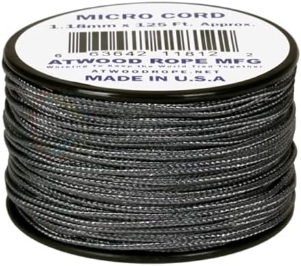 Atwood Rope MFG Micro Utility Cord 1.18mm X 125ft Reusable Spool | Tactical Nylon/Polyester Fishing Gear, Jewelry Making, Camping Accessories
