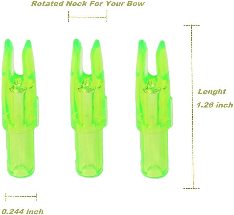 Arrow Nocks 0.246 inch Inside Diameter Inserts 6.20mm 60 Pack for Archery Standard Size(0.244" to 0.246") Arrows