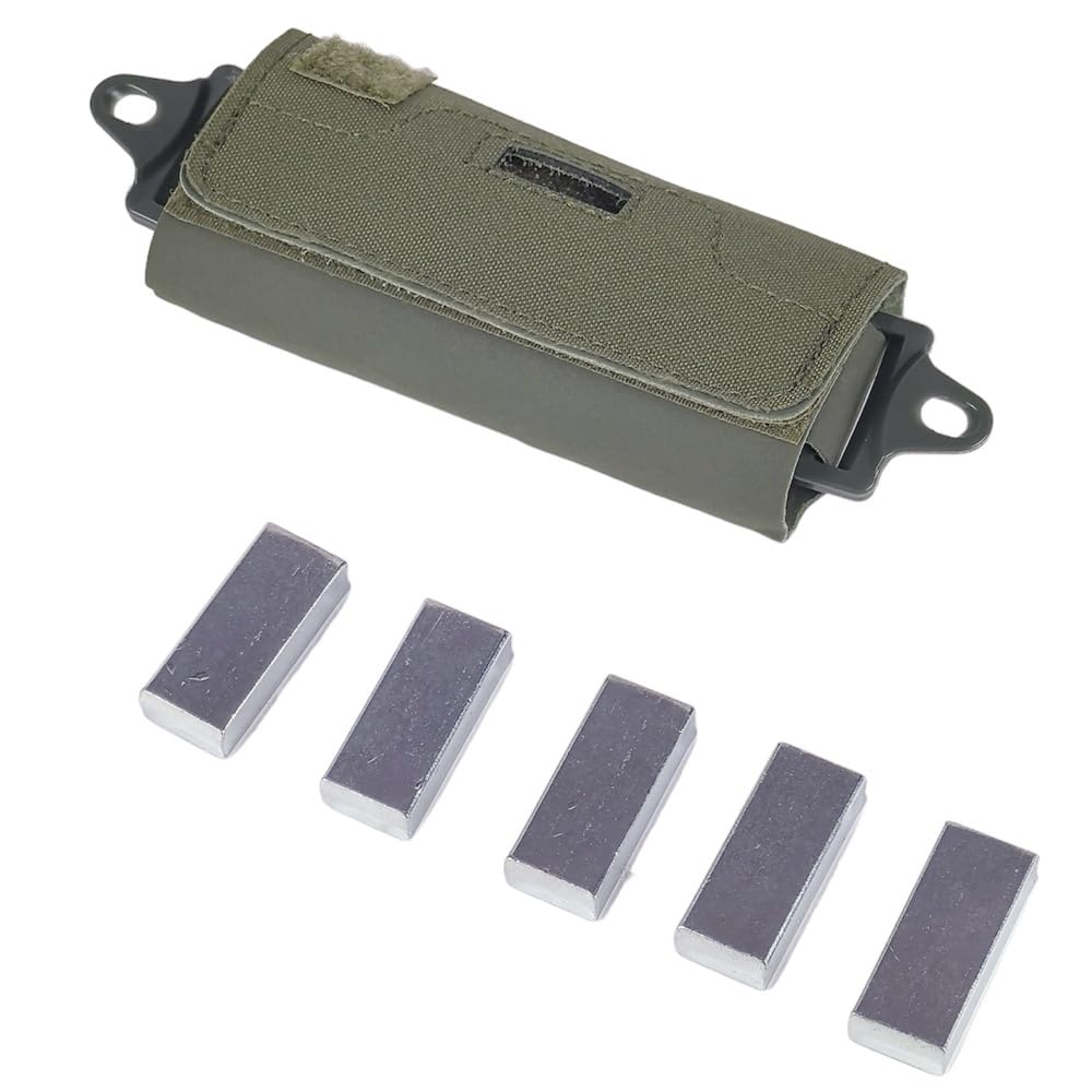 ATAIRSOFT Tactical Helmet Balancing Weight Bag Counterbalance with Five Counter Tactical Helmet Accessory Pouch for OPS Fast BJ PJ MH (RG)