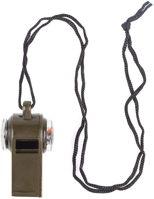 Emergency Whistle with Lanyard, Multi-Functional 3 in1 Survival Gear Compass Thermometer for Outdoor Camping Hiking