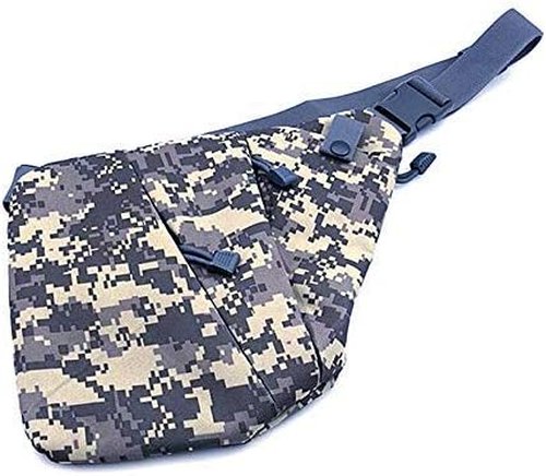 HWZ Men's Lightweight Anti-Theft Waterproof Casual Sling Chest Crossbody Messenger Gun Shoulder Bag