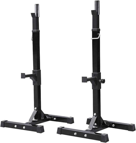 Adjustable Squat Rack for Home Gym - 44-70 Inch Solid Steel Barbell Stands