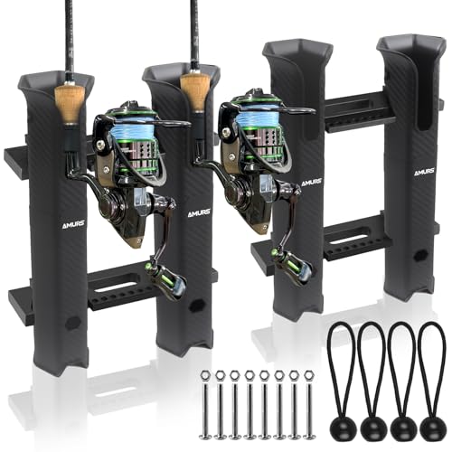 Interlocking Fishing Rod Rack Set with Carbon Fiber Texture - 2 Pack