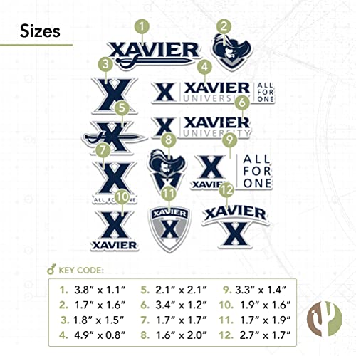 Xavier Musketeers Sticker Decal - College Campus Spirit Vinyl Sticker Sheet