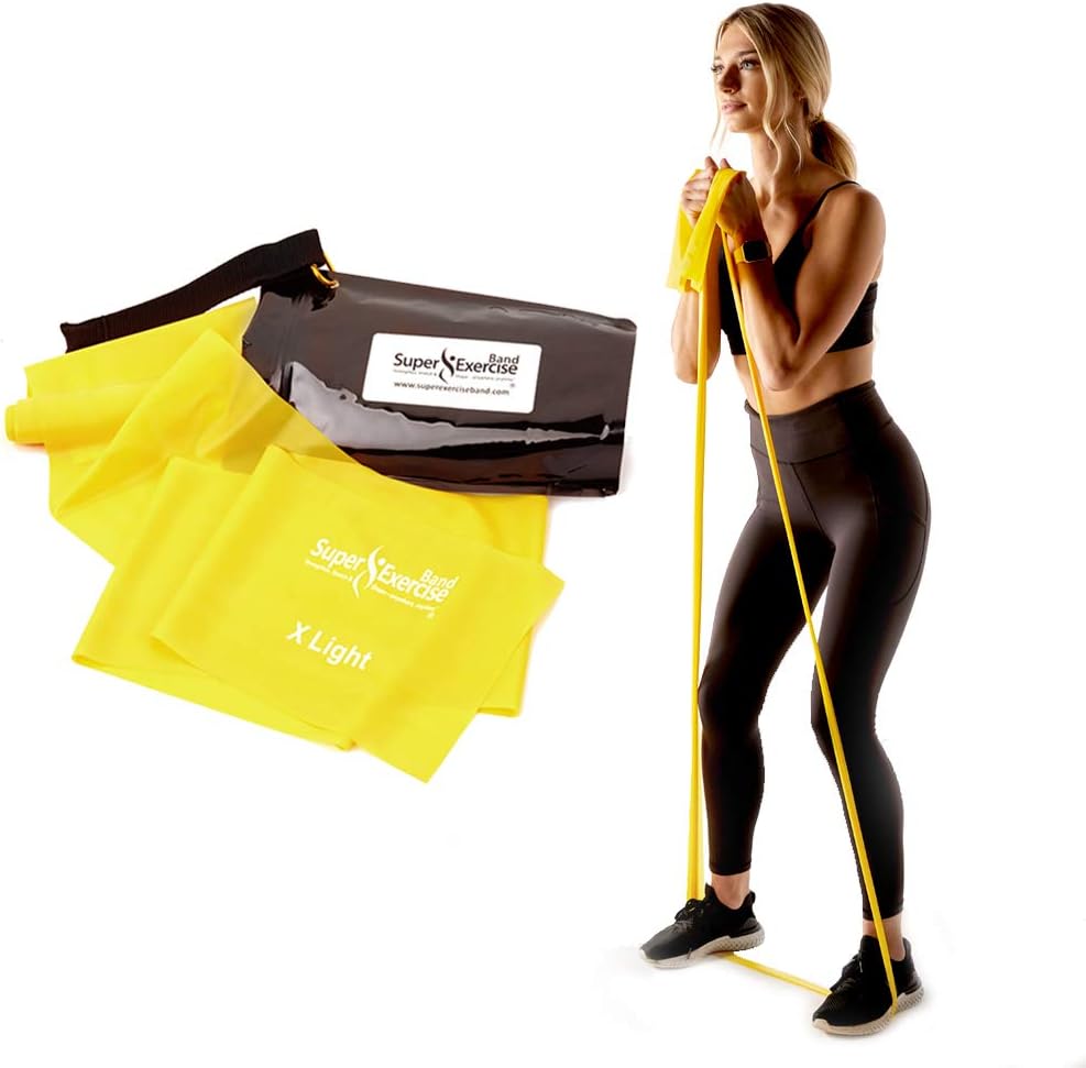 7Ft Long Resistance Bands for Stretching - Resistance Bands Set with Door Anchor - Exercise Bands Including Carry Pouch, E-Book & App - Latex-Free Workout Bands