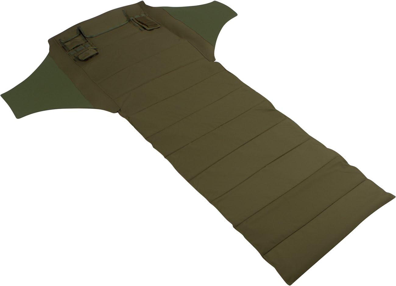 5'3" Tactical Shooting Mat - Padded Roll Up Design with Elbow Wings,Green