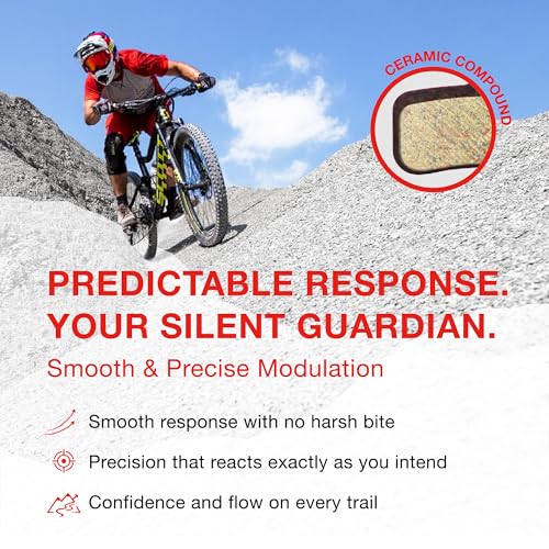 Red MTB Disc Brake Pads Compatible with SRAM Level T & Avid Elixir - 2 Pairs
